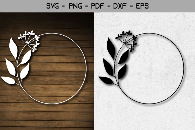 Flower Frame Papercut SVG Design example image 1