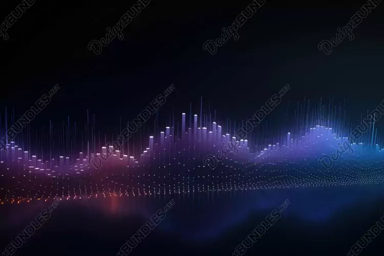 Blockchain Data Fields Network Line Background Wallpaper