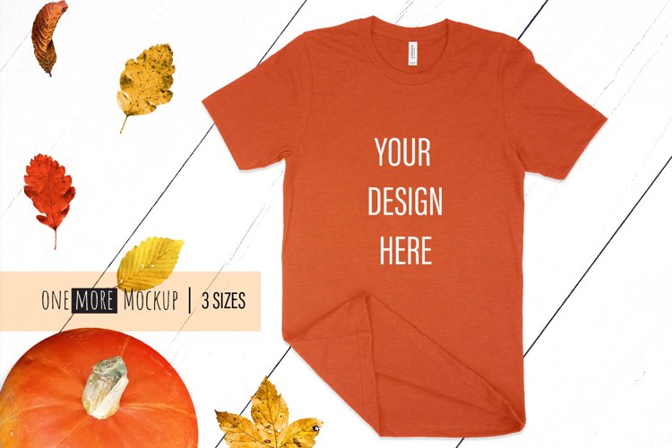 Fall T Shirt Mockup I Bella Canvas 3001 Heather Autumn 885244 Clothing Design Bundles