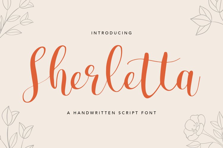 Sherletta Handwritten Font example image 1
