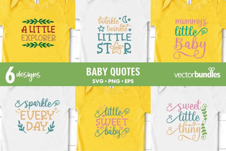 Baby children quotes bundle svg