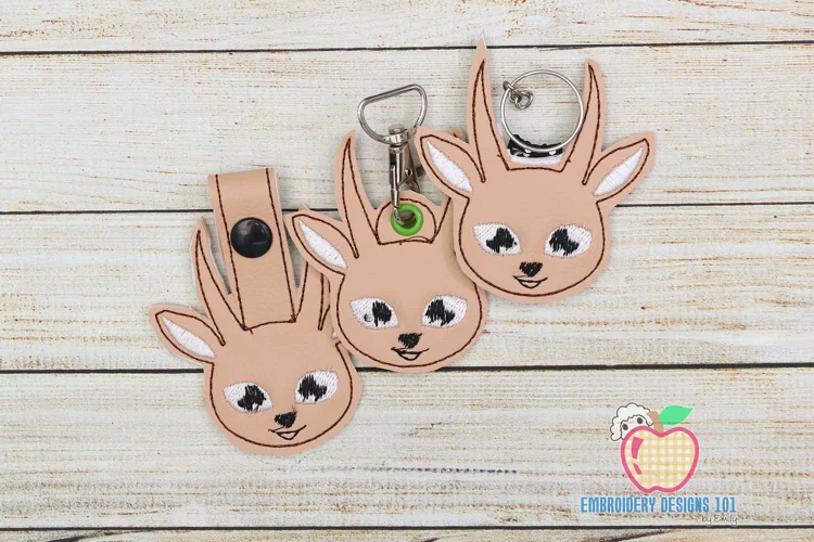 Antelope Face ITH Key Fob Pattern