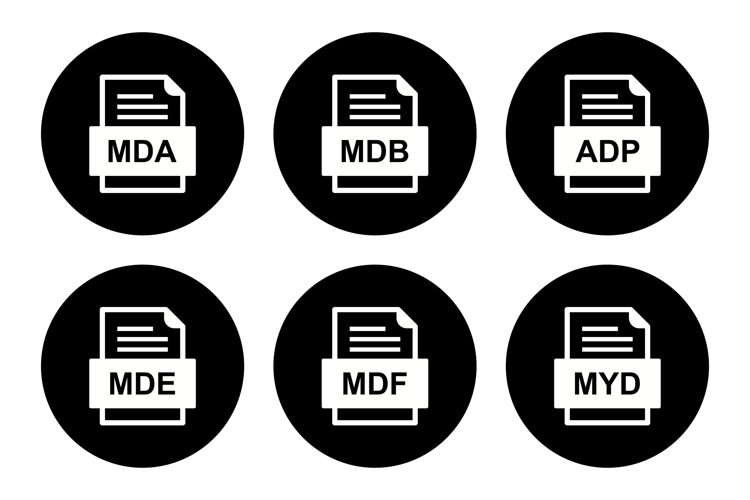 Set Of File Formats Icons example image 1