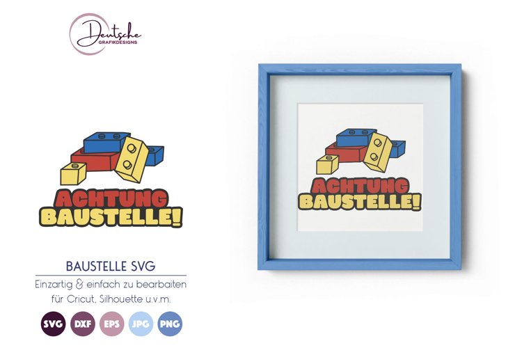 Achtung Baustelle SVG| Bausteine SVG