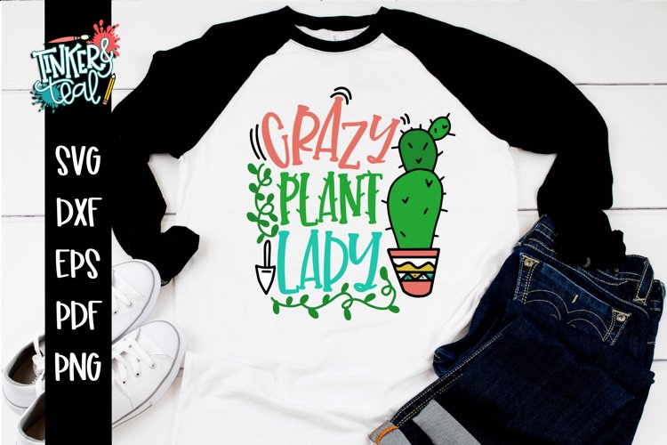 Crazy Plant Lady Funny Cactus SVG example image 1