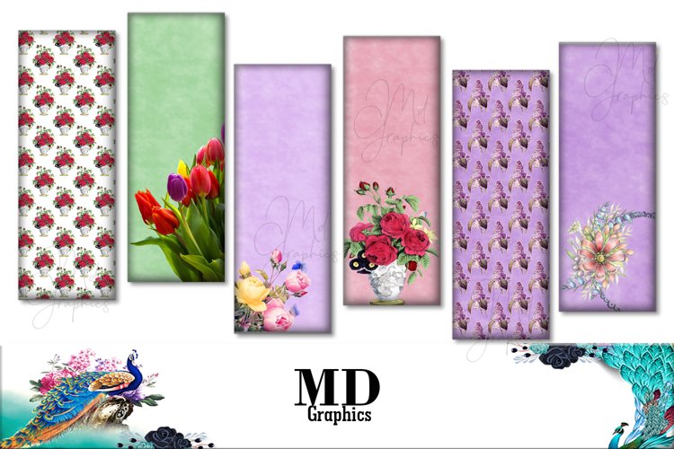 Tulips Flowers, Cards Flowers, Bookmarks Floral, Digitales example image 1