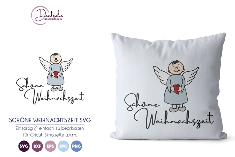 Schöne Weihnachtszeit SVG | Engel SVG example image 1