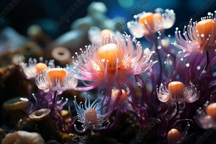 Colourful underwater plant Sea Anemone Scene example image 1