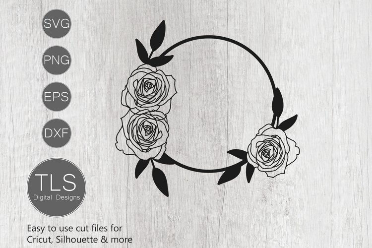 Flower in circle svg Gardenia svg Geometric floral svg