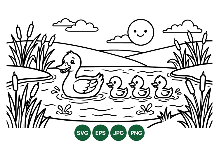 Cute Duck Clipart Image 8