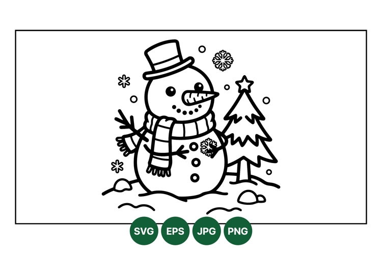 Hand Drawn Snowman Clipart For Winter Holidays