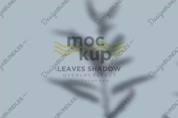Rowan Leaves Shadow Overlay Effect Mockup