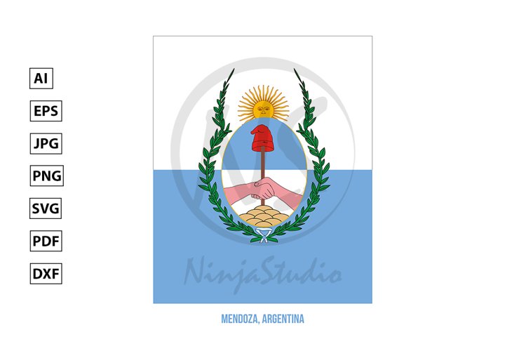 Mendoza Flag Vector. Flag of Argentina Provinces example image 1