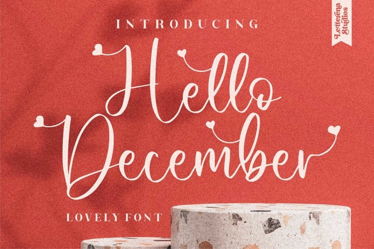 Hello December - Beautiful Lovely Script Font example image 1