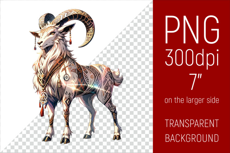 Year of the Goat | Chinese Zodiac Illustration example image 1