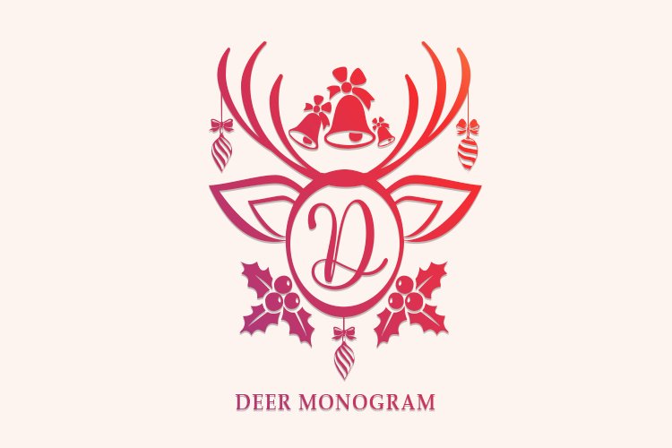 Deer Monogram example image 1