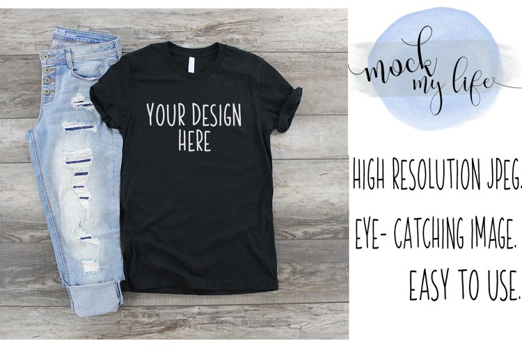 Black Tshirt Mockup Image 14