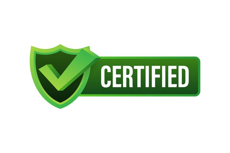 Certified label vector isolated on white background. example image 1