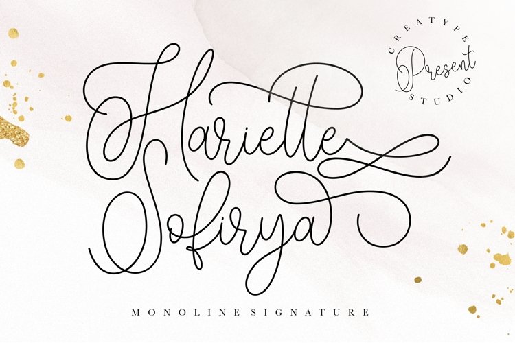 Hariette Sofirya Monoline Signature example image 1