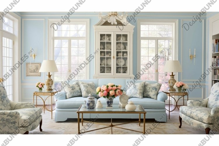 inspired light blue living room example image 1