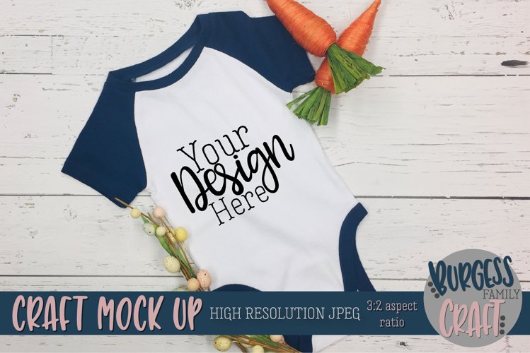Easter Baby bodysuit Craft mock up |High Resolution JPEG