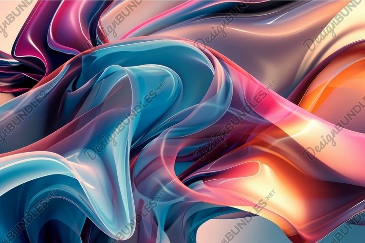 Non-linear Abstract smooth wavy. Generate Ai example image 1