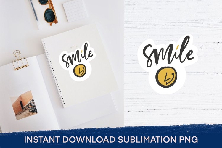 Smile sticker. Stickers for planners