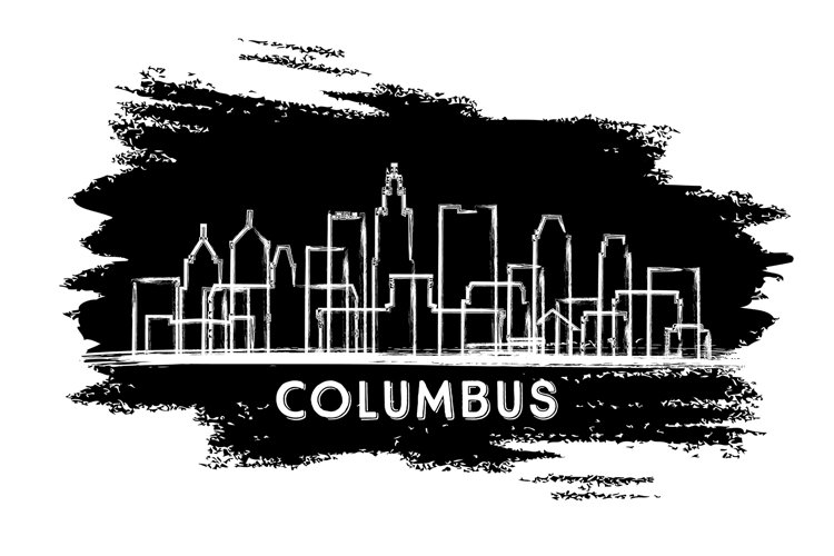 Columbus Ohio USA City Skyline Silhouette