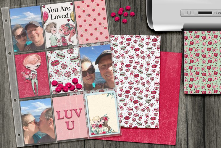 Valentines Digital Paper Pack