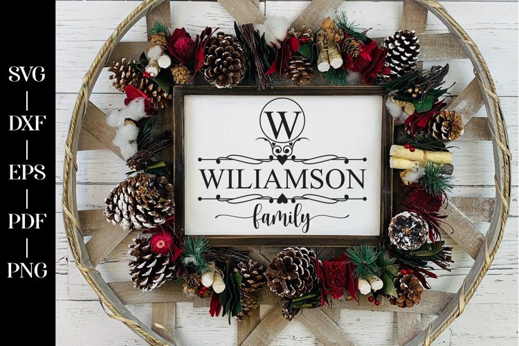 Download Family Monogram SVG, Farmhouse Monogram Design SVG DXF PNG ...