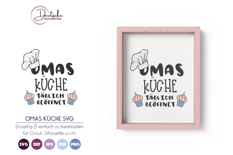 Omas Küche SVG | Kuchen SVG example image 1