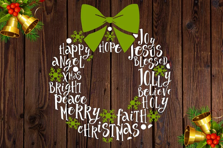 Christmas wreath, SVG file