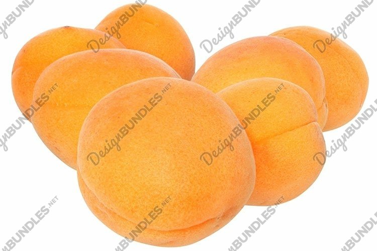 Stock Photo - Apricots group isolated example image 1