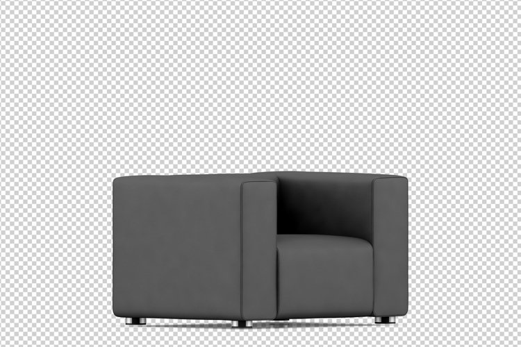 Isometric Arm Chair 3D isolated render