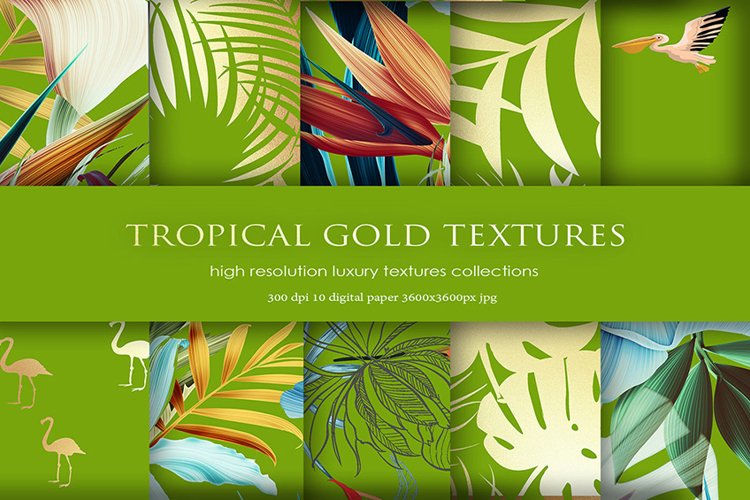 Tropical Gold Backgrounds example image 1