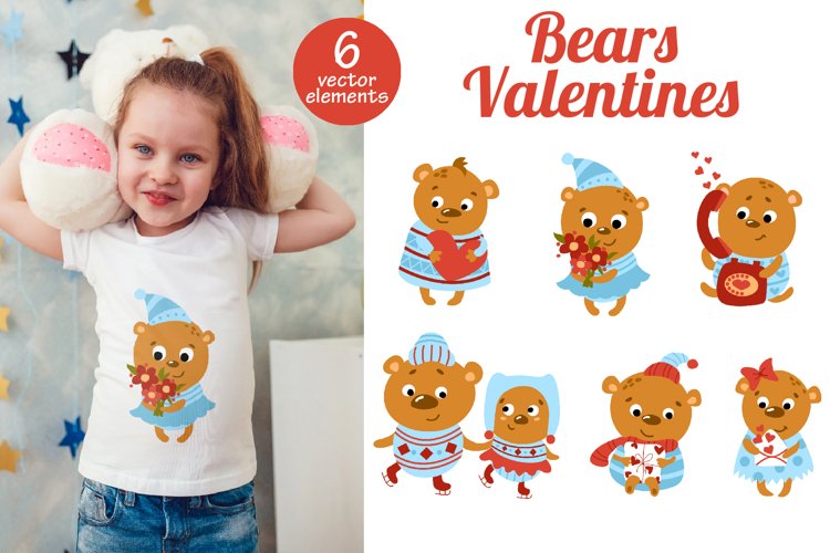 Valentines bears SVG