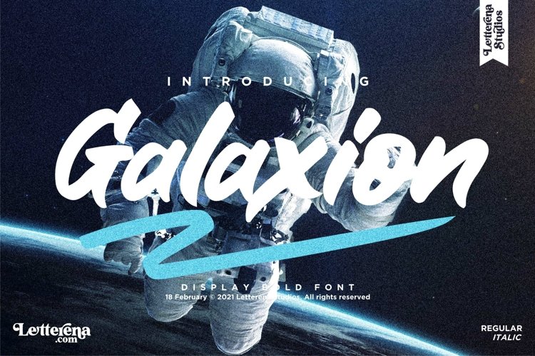 Galaxion - Strong Display Font example image 1
