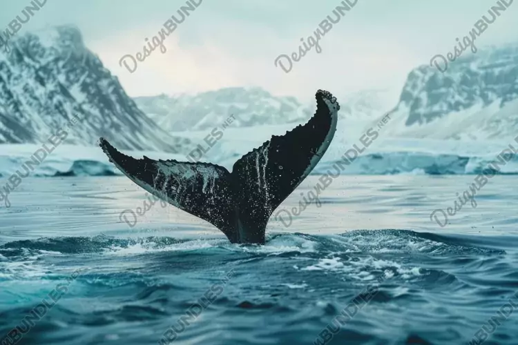 Humpback Whale Tail Background Wallpaper