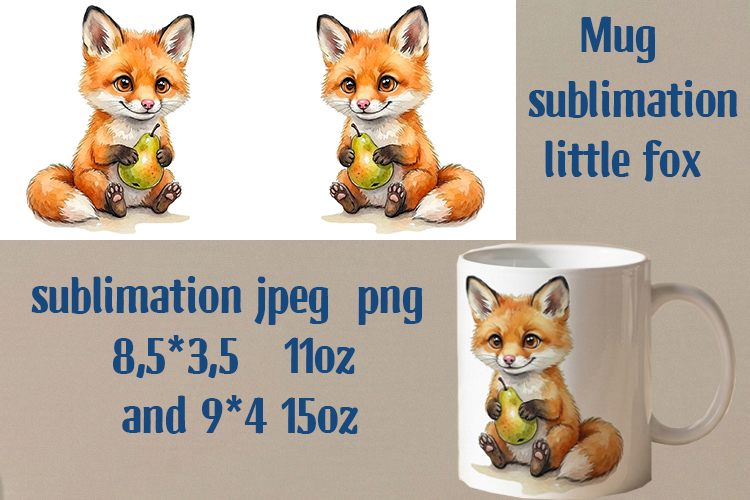 Mug sublimation little fox