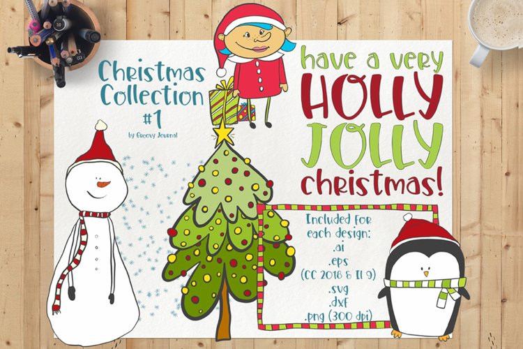 Christmas Collection 1 - Vector/SVG example image 1