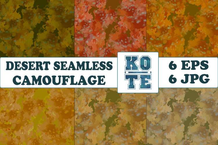 6 Seamless Military Desert Camouflage example image 1