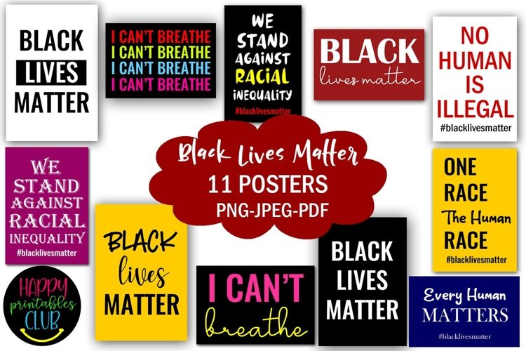 Black Lives Matter Posters-Wall Art- I Can't Breathe Poster example image 1