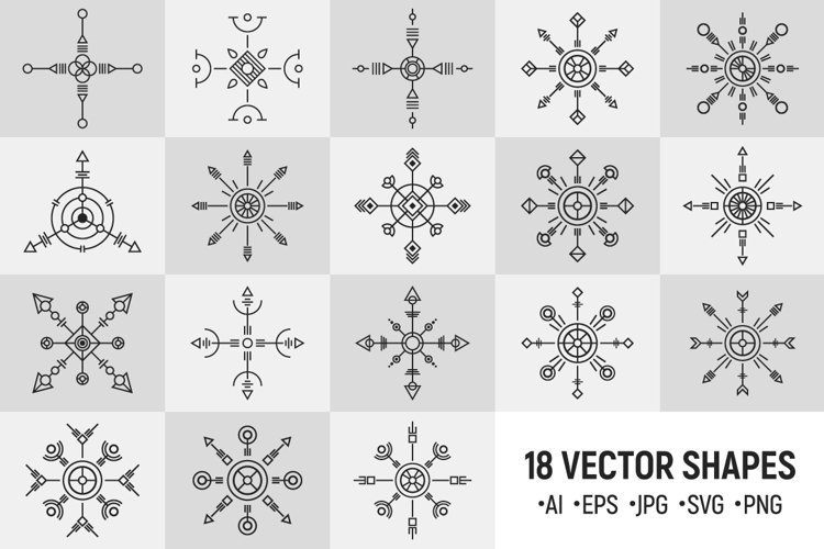 18 abstract geometric vector symbols example image 1