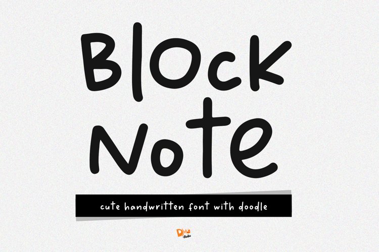Block Note - Handwritten Font with Doodle example image 1