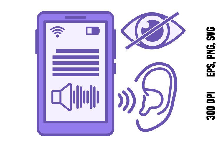 Purple Text to Speech Icon example image 1