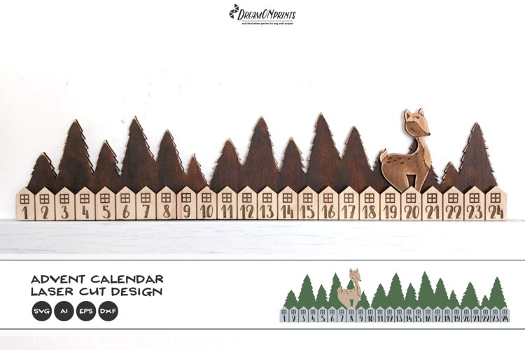 Christmas Advent Calendar Laser Cut Files Advent SVG Laser