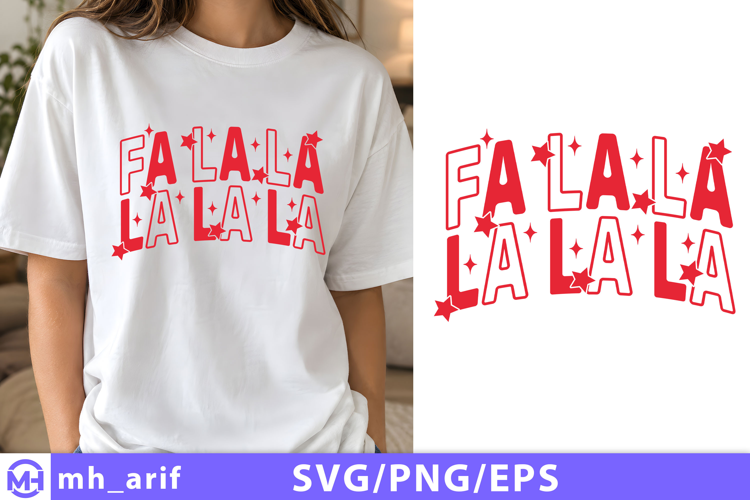 Fa La La Christmas Quote SVG PNG