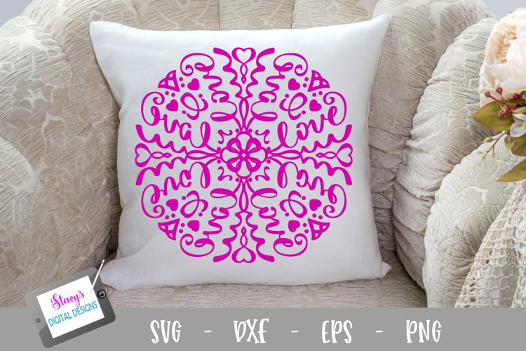 Mandala SVG - Love mandala svg (351965) | Cut Files | Design Bundles
