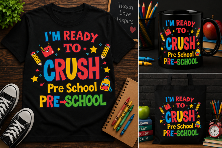 I'm Ready to Crush Pre School PNG, Preschool Back to School