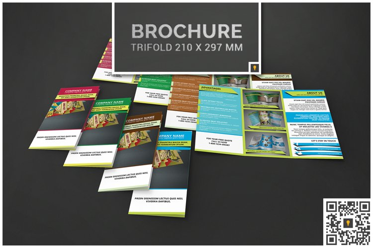 Modern Corporate Geometric Trifold